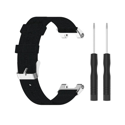 For Amazfit T-Rex Pro / Amazfit T-Rex Nylon Canvas Watch Band with Dismantling Tools, One Size(Black) - Watch Bands by buy2fix | Online Shopping UK | buy2fix