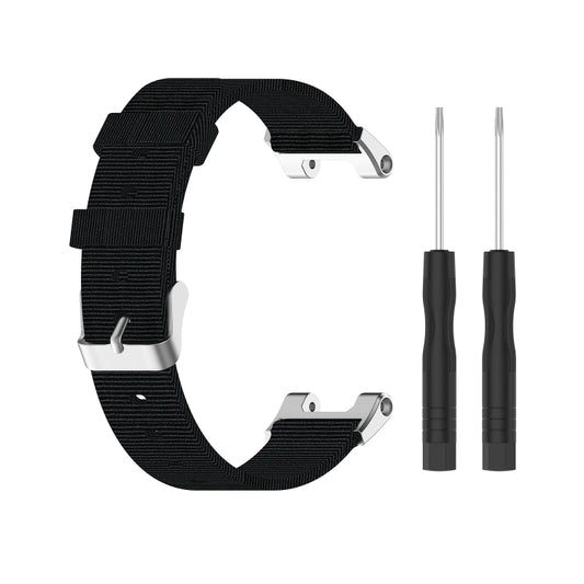 For Amazfit T-Rex Pro / Amazfit T-Rex Nylon Canvas Watch Band with Dismantling Tools, One Size(Black) - Watch Bands by buy2fix | Online Shopping UK | buy2fix