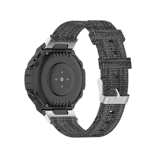 For Amazfit T-Rex Pro / Amazfit T-Rex Nylon Canvas Watch Band with Dismantling Tools, One Size(Grey) - Watch Bands by buy2fix | Online Shopping UK | buy2fix