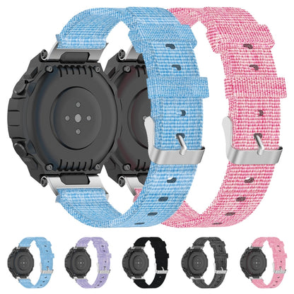 For Amazfit T-Rex Pro / Amazfit T-Rex Nylon Canvas Watch Band with Dismantling Tools, One Size(Baby Blue) - Watch Bands by buy2fix | Online Shopping UK | buy2fix