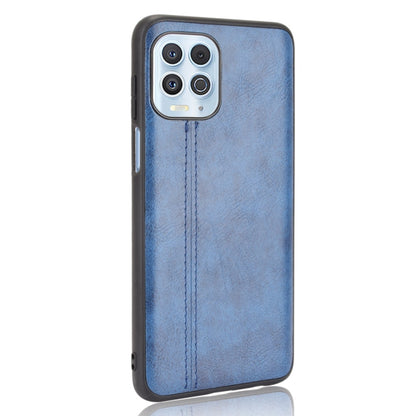For Motorola Edge S / Moto G100 Shockproof Sewing Cow Pattern Skin PC + PU + TPU Case(Blue) - Motorola Cases by buy2fix | Online Shopping UK | buy2fix