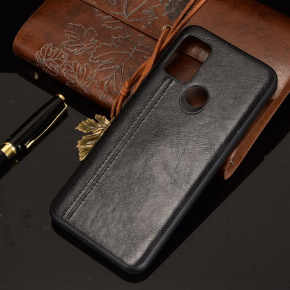 For Motorola Moto G30 / G10 Shockproof Sewing Cow Pattern Skin PC + PU + TPU Case(Black) - Motorola Cases by buy2fix | Online Shopping UK | buy2fix