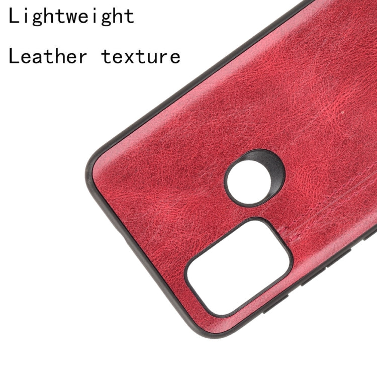 For Motorola Moto G30 / G10 Shockproof Sewing Cow Pattern Skin PC + PU + TPU Case(Red) - Motorola Cases by buy2fix | Online Shopping UK | buy2fix