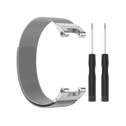 For Amazfit T-Rex Pro / Amazfit T-Rex Milanese Magnetic Metal Watch Band(Silver) - Watch Bands by buy2fix | Online Shopping UK | buy2fix