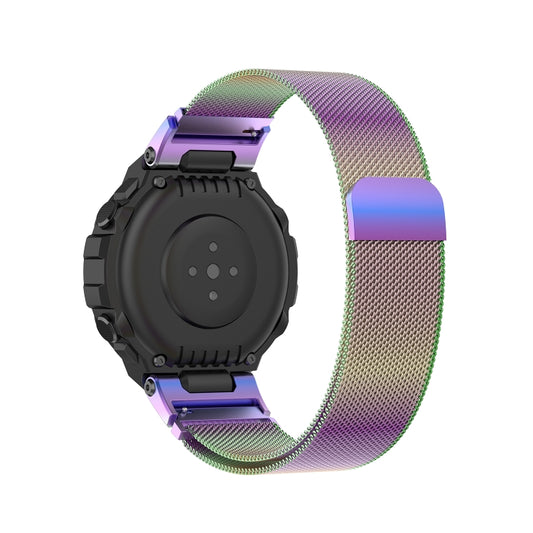For Amazfit T-Rex Pro / Amazfit T-Rex Milanese Magnetic Metal Watch Band(Colorful) - Watch Bands by buy2fix | Online Shopping UK | buy2fix