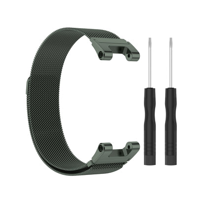 For Amazfit T-Rex Pro / Amazfit T-Rex Milanese Magnetic Metal Watch Band(Olive Green) - Watch Bands by buy2fix | Online Shopping UK | buy2fix