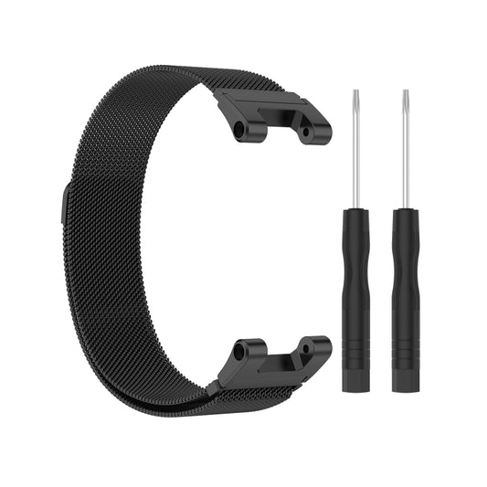 For Amazfit T-Rex Pro / Amazfit T-Rex Milanese Magnetic Metal Watch Band(Black) - Watch Bands by buy2fix | Online Shopping UK | buy2fix