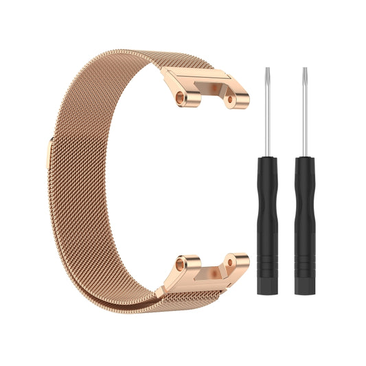 For Amazfit T-Rex Pro / Amazfit T-Rex Milanese Magnetic Metal Watch Band(Rose Gold) - Watch Bands by buy2fix | Online Shopping UK | buy2fix