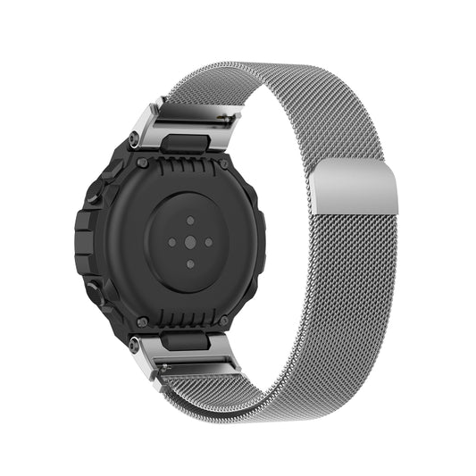For Amazfit T-Rex Pro / Amazfit T-Rex Milanese Magnetic Metal Watch Band(Dark Grey) - Watch Bands by buy2fix | Online Shopping UK | buy2fix