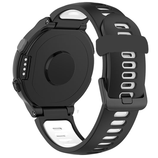 For Garmin Forerunner 220/230/235/620/630/735XT Two-color Silicone Watch Band(Black+White) - Watch Bands by buy2fix | Online Shopping UK | buy2fix
