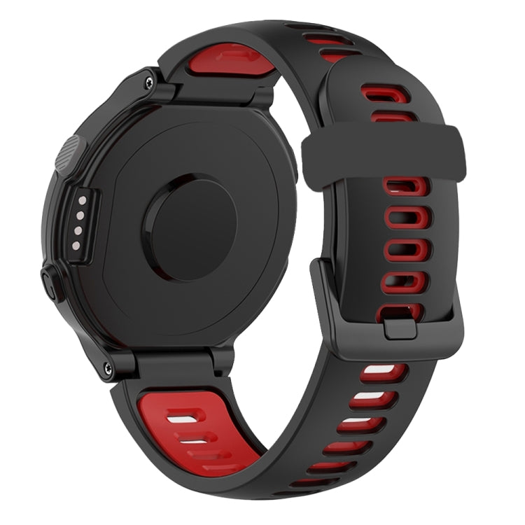 For Garmin Forerunner 220/230/235/620/630/735XT Two-color Silicone Watch Band(Black+Red) - Watch Bands by buy2fix | Online Shopping UK | buy2fix