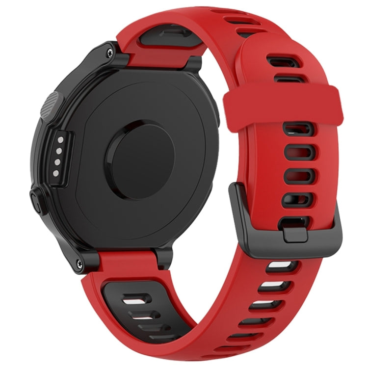 For Garmin Forerunner 220/230/235/620/630/735XT Two-color Silicone Watch Band(Red+Black) - Watch Bands by buy2fix | Online Shopping UK | buy2fix