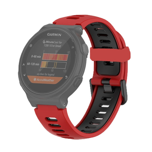 For Garmin Forerunner 220/230/235/620/630/735XT Two-color Silicone Watch Band(Red+Black) - Watch Bands by buy2fix | Online Shopping UK | buy2fix