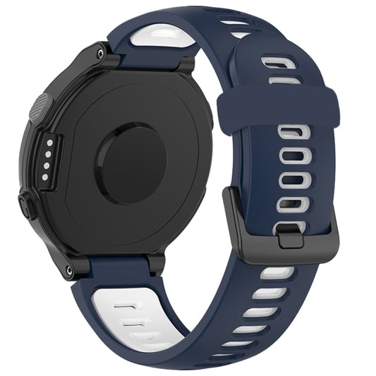 For Garmin Forerunner 220/230/235/620/630/735XT Two-color Silicone Watch Band(Blue+White) - Watch Bands by buy2fix | Online Shopping UK | buy2fix