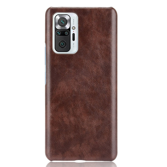 For Xiaomi Redmi Note 10 Pro (India version) / Note 10 Pro Max Shockproof Litchi Texture PC + PU Case(Brown) - Xiaomi Cases by buy2fix | Online Shopping UK | buy2fix