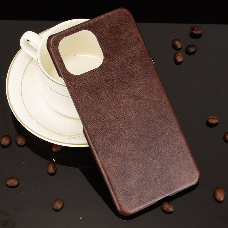 For Xiaomi Mi 11 Lite Shockproof Litchi Texture PC + PU Case(Brown) - Xiaomi Cases by buy2fix | Online Shopping UK | buy2fix