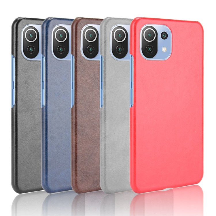 For Xiaomi Mi 11 Lite Shockproof Litchi Texture PC + PU Case(Brown) - Xiaomi Cases by buy2fix | Online Shopping UK | buy2fix