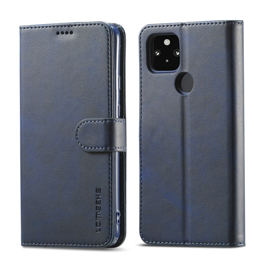For OPPO Realme C21 / C20 LC.IMEEKE Calf Texture Horizontal Flip Leather Case, with Holder & Card Slots & Wallet(Blue) - Realme Cases by LC.IMEEKE | Online Shopping UK | buy2fix