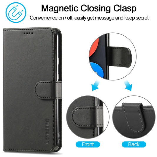 For OPPO Realme C21 / C20 LC.IMEEKE Calf Texture Horizontal Flip Leather Case, with Holder & Card Slots & Wallet(Black) - Realme Cases by LC.IMEEKE | Online Shopping UK | buy2fix