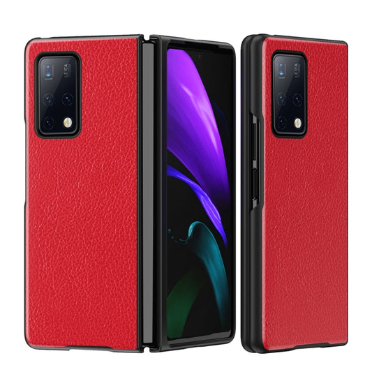 For Huawei Mate X2 Leather Texture + PC Full Coverge Folding Case(Red Litchi Texture) - Huawei Cases by buy2fix | Online Shopping UK | buy2fix