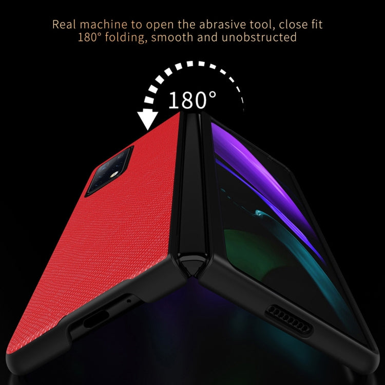 For Huawei Mate X2 Leather Texture + PC Full Coverge Folding Case(Red Litchi Texture) by buy2fix