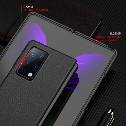 For Huawei Mate X2 Leather Texture + PC Full Coverge Folding Case(Red Litchi Texture) by buy2fix