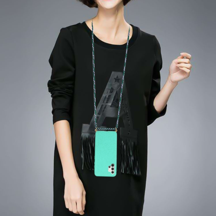 For Samsung Galaxy A32 5G Wheat Straw Material + TPU Protective Case with Lanyard(Green) by buy2fix