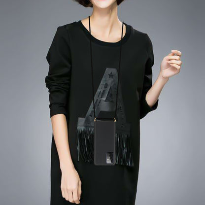 For Samsung Galaxy A72 5G / 4G Wheat Straw Material + TPU Protective Case with Lanyard(Black) by buy2fix