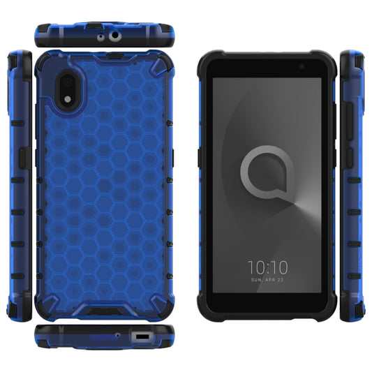 For Alcatel 1B (2020) Shockproof Honeycomb PC + TPU Case(Blue) - Alcatel Cases by buy2fix | Online Shopping UK | buy2fix