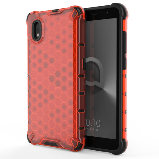 For Alcatel 1B (2020) Shockproof Honeycomb PC + TPU Case(Red) - Alcatel Cases by buy2fix | Online Shopping UK | buy2fix