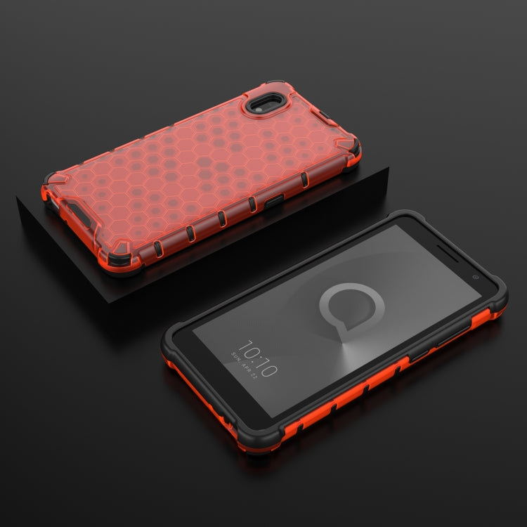 For Alcatel 1B (2020) Shockproof Honeycomb PC + TPU Case(Red) - Alcatel Cases by buy2fix | Online Shopping UK | buy2fix