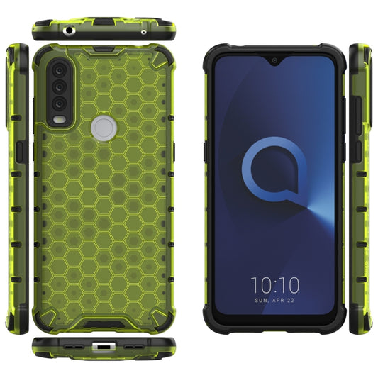 For Alcatel 1S (2020) Shockproof Honeycomb PC + TPU Case(Green) - Alcatel Cases by buy2fix | Online Shopping UK | buy2fix