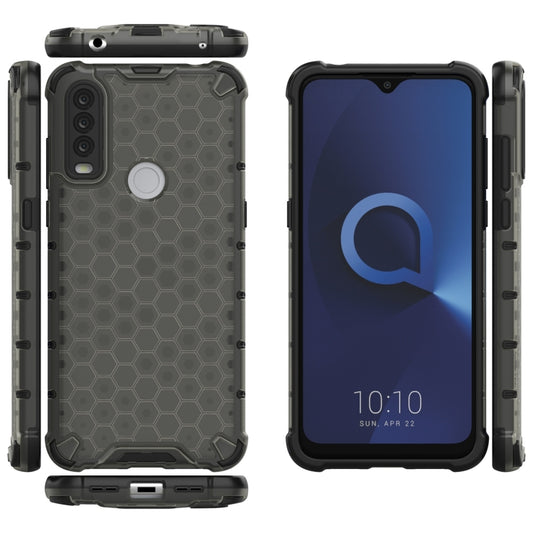 For Alcatel 1S (2020) Shockproof Honeycomb PC + TPU Case(Black) - Alcatel Cases by buy2fix | Online Shopping UK | buy2fix