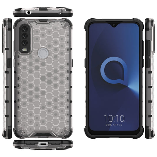 For Alcatel 1S (2020) Shockproof Honeycomb PC + TPU Case(White) - Alcatel Cases by buy2fix | Online Shopping UK | buy2fix