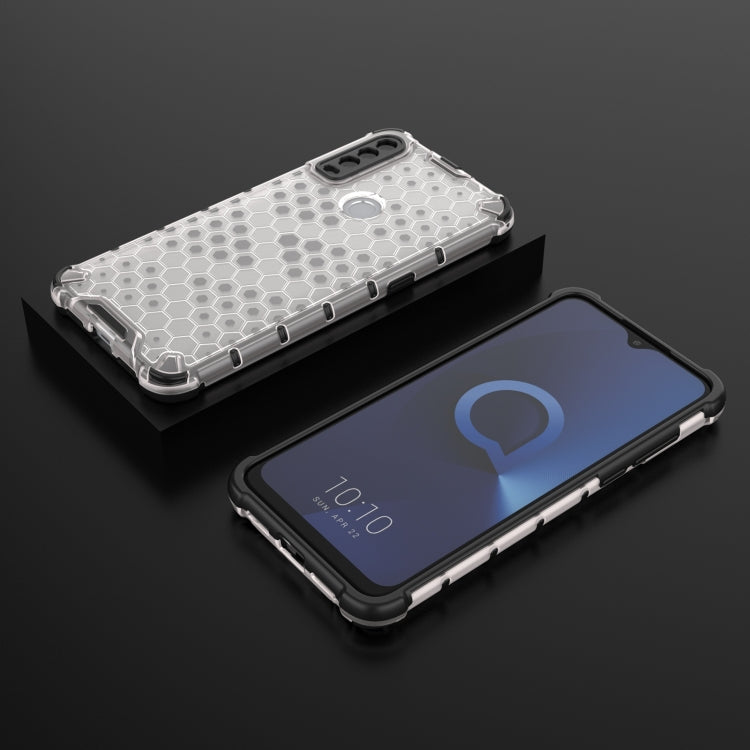 For Alcatel 1S (2020) Shockproof Honeycomb PC + TPU Case(White) - Alcatel Cases by buy2fix | Online Shopping UK | buy2fix
