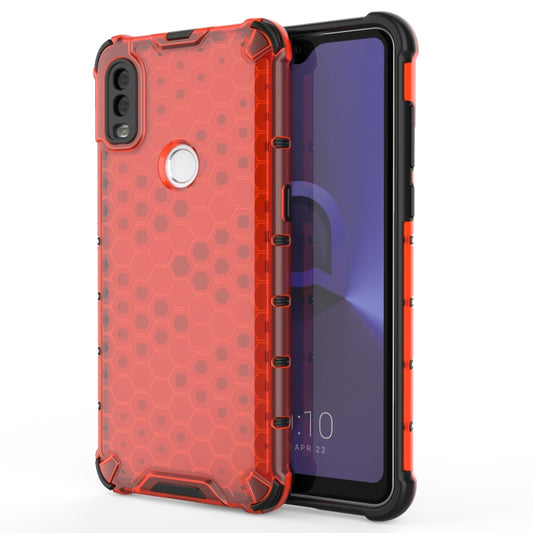 For Alcatel 1V (2020) Shockproof Honeycomb PC + TPU Case(Red) - Alcatel Cases by buy2fix | Online Shopping UK | buy2fix