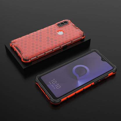 For Alcatel 1V (2020) Shockproof Honeycomb PC + TPU Case(Red) - Alcatel Cases by buy2fix | Online Shopping UK | buy2fix