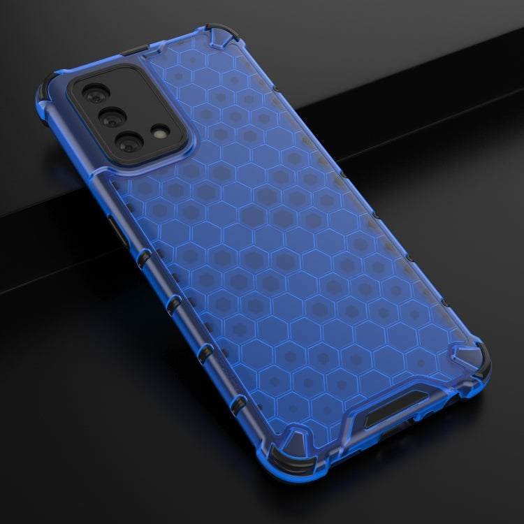 For OPPO A74 4G Shockproof Honeycomb PC + TPU Case(Blue) by buy2fix