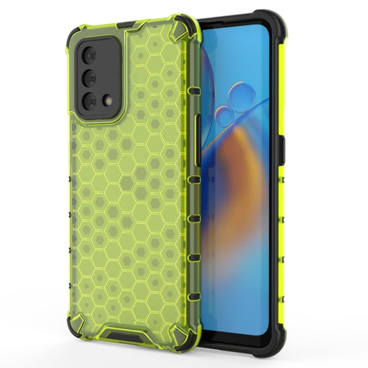For OPPO A74 4G Shockproof Honeycomb PC + TPU Case(Green) by buy2fix