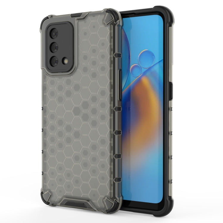For OPPO A74 4G Shockproof Honeycomb PC + TPU Case(Black) by buy2fix