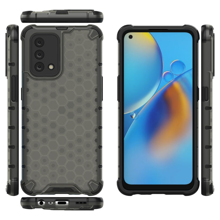 For OPPO A74 4G Shockproof Honeycomb PC + TPU Case(Black) by buy2fix