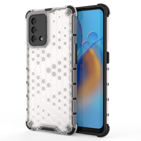For OPPO A74 4G Shockproof Honeycomb PC + TPU Case(White) by buy2fix