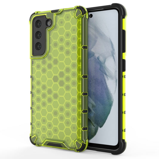For Samsung Galaxy S21 FE Shockproof Honeycomb PC + TPU Case(Green) by buy2fix