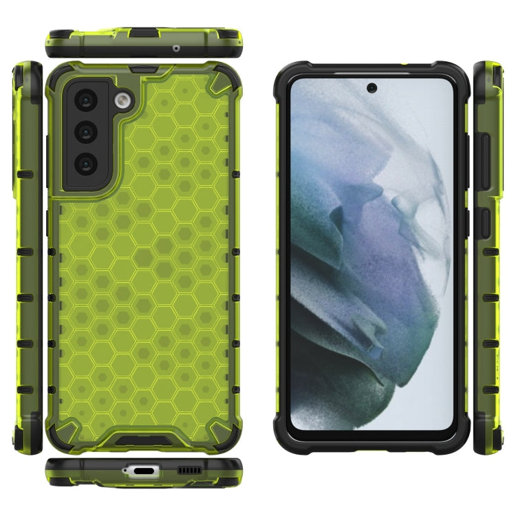 For Samsung Galaxy S21 FE Shockproof Honeycomb PC + TPU Case(Green) by buy2fix