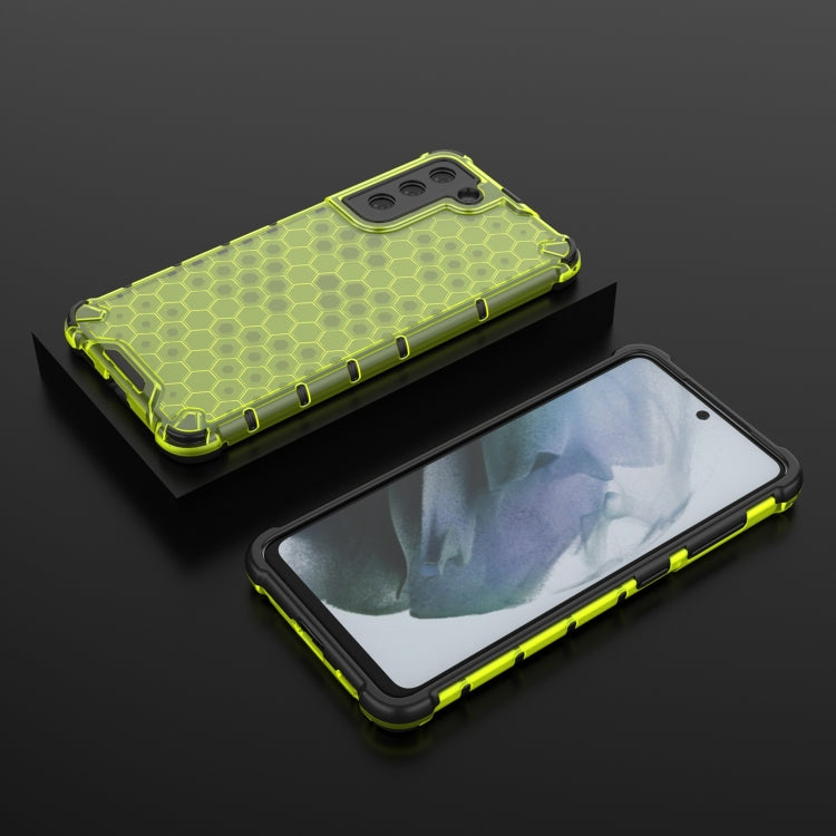 For Samsung Galaxy S21 FE Shockproof Honeycomb PC + TPU Case(Green) by buy2fix