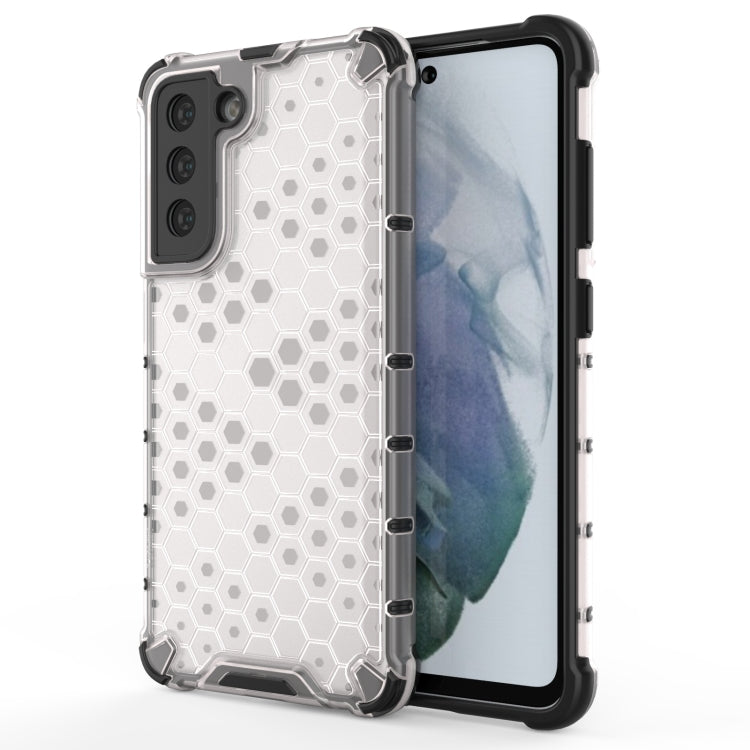 For Samsung Galaxy S21 FE Shockproof Honeycomb PC + TPU Case(White) by buy2fix
