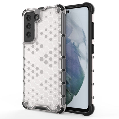 For Samsung Galaxy S21 FE Shockproof Honeycomb PC + TPU Case(White) by buy2fix