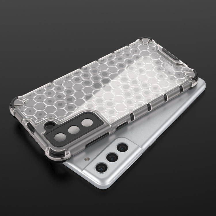 For Samsung Galaxy S21 FE Shockproof Honeycomb PC + TPU Case(White) by buy2fix