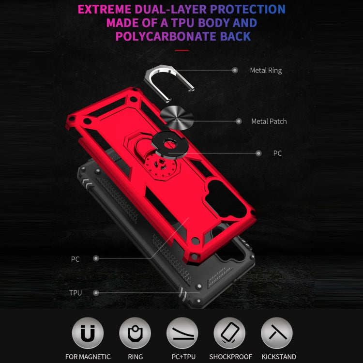 For Samsung Galaxy A32 5G Shockproof TPU + PC Protective Case with 360 Degree Rotating Holder(Black) by buy2fix