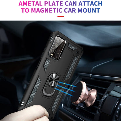 For Xiaomi Redmi Note 9 4G / 9T / 9 Power Shockproof TPU + PC Protective Case with 360 Degree Rotating Holder(Black) by buy2fix